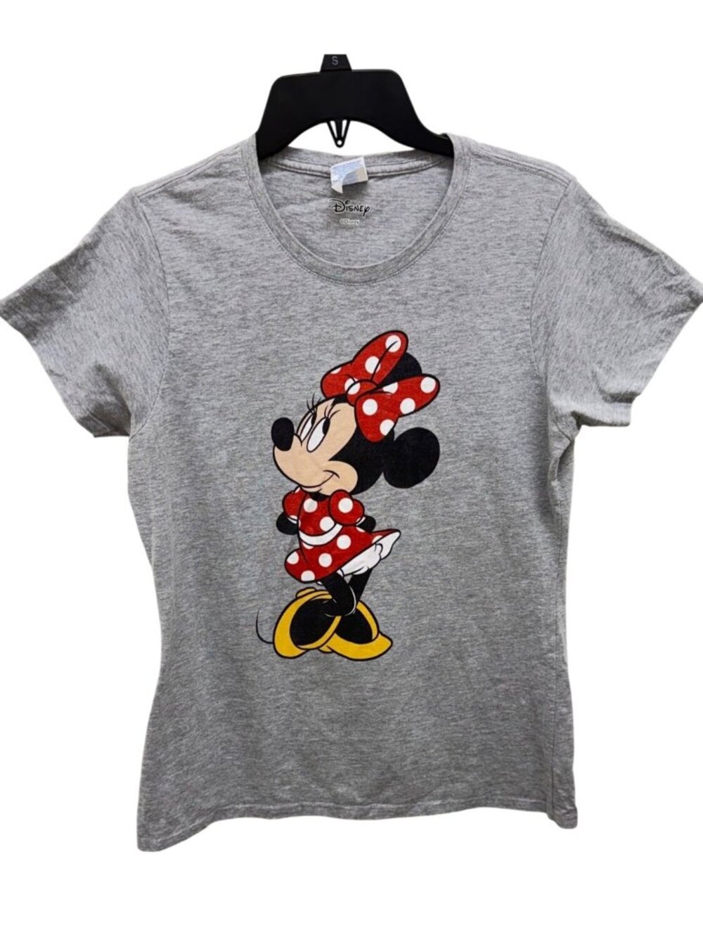 Disney Minnie Mouse Gray Graphic Tee – Port & Company Fan Favorite Ladies Size L